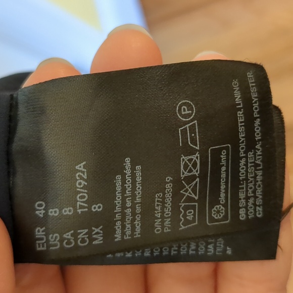 *3/$25 H&M geometric art deco pattern chiffon crew neck sheath dress - Picture 5 of 6